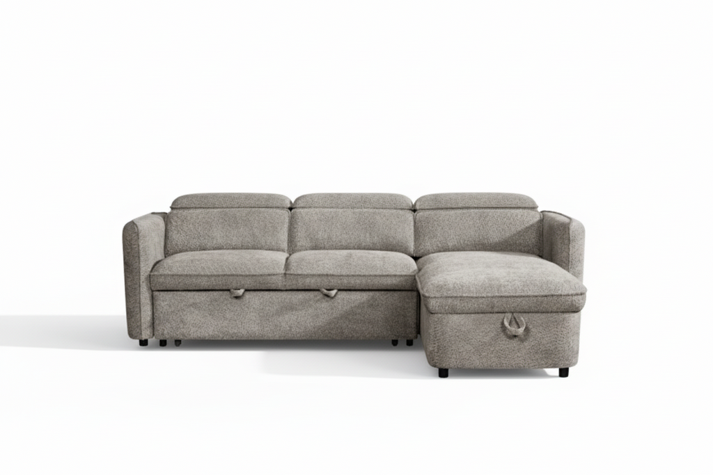Capri Sofabed Universal Corner With Adjustable Headrests Grey Eastley | Kip | Quercioli | Barete | Metropolitan | Portobello | Aissa Style