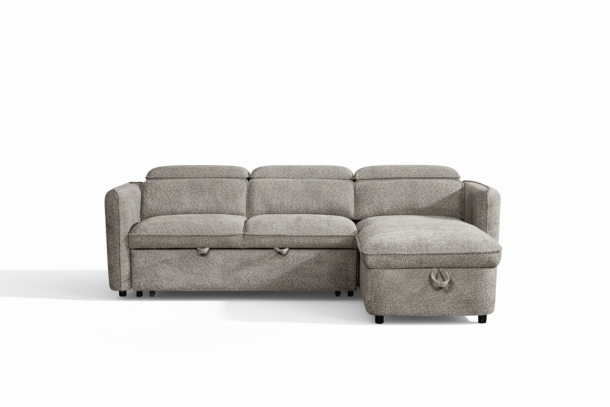 Capri Sofabed Universal Corner With Adjustable Headrests Grey Eastley | Kip | Quercioli | Barete | Metropolitan | Portobello | Aissa Style