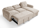 Moscow Universal L Shape Corner Sofa Bed Beige With Ottoman Storage Eastley | Kip | Quercioli | Barete | Metropolitan | Portobello | Aissa Style