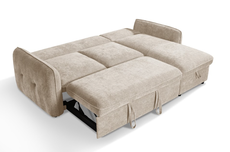 Moscow Universal L Shape Corner Sofa Bed Beige With Ottoman Storage Eastley | Kip | Quercioli | Barete | Metropolitan | Portobello | Aissa Style