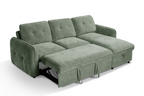 Moscow Universal L Shape Corner Sofa Bed Green With Ottoman Storage Eastley | Kip | Quercioli | Barete | Metropolitan | Portobello | Aissa Style