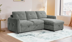 Moscow Universal L Shape Corner Sofa Bed Grey With Ottoman Storage Eastley | Kip | Quercioli | Barete | Metropolitan | Portobello | Aissa Style