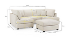 Carnaby Sofa Beige U Shape Corner
