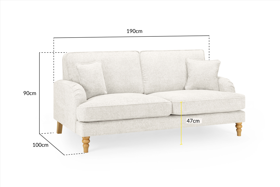 Rupert Sofa Beige 3 Seater