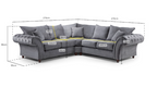 Windsor Fullback Sofa Grey Large Corner