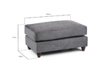 Windsor Fullback Sofa Grey Footstool