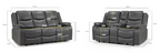 Harald Electric Recliner Sofa Grey 3 Seater