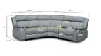 Linden Recliner Sofa Grey Large Corner