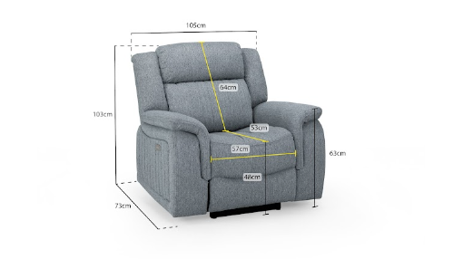 Linden Recliner Sofa Grey Armchair