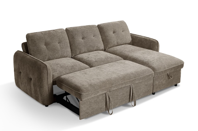 Moscow Universal L Shape Corner Sofa Bed Brown With Ottoman Storage Eastley | Kip | Quercioli | Barete | Metropolitan | Portobello | Aissa Style
