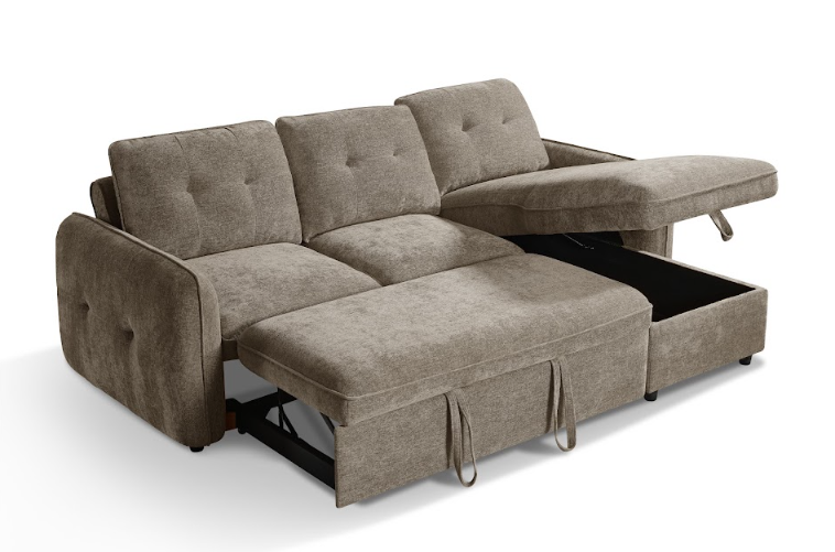 Moscow Universal L Shape Corner Sofa Bed Brown With Ottoman Storage Eastley | Kip | Quercioli | Barete | Metropolitan | Portobello | Aissa Style