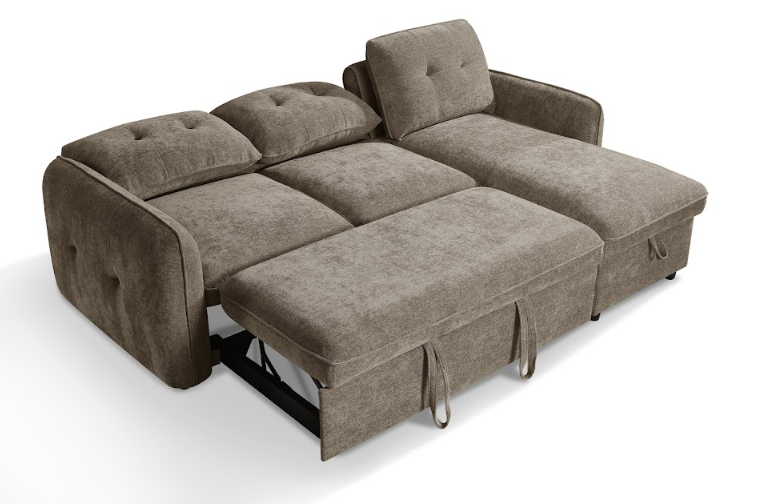 Moscow Universal L Shape Corner Sofa Bed Brown With Ottoman Storage Eastley | Kip | Quercioli | Barete | Metropolitan | Portobello | Aissa Style