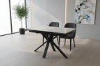 Amari Small Extending Table Grey Ceramic Marble