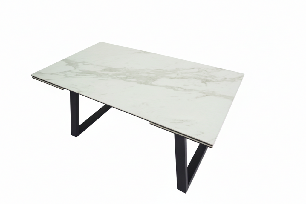 Dante Extending Table	White Ceramic