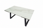 Dante Extending Table	White Ceramic
