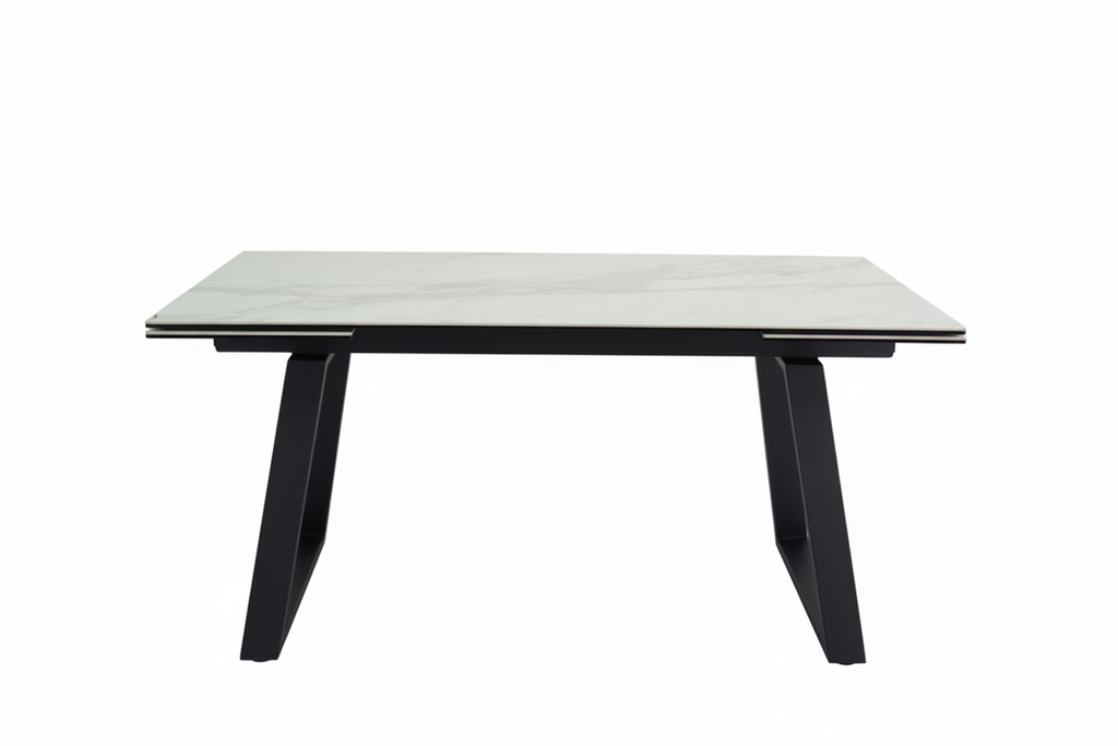 Dante Extending Table	White Ceramic