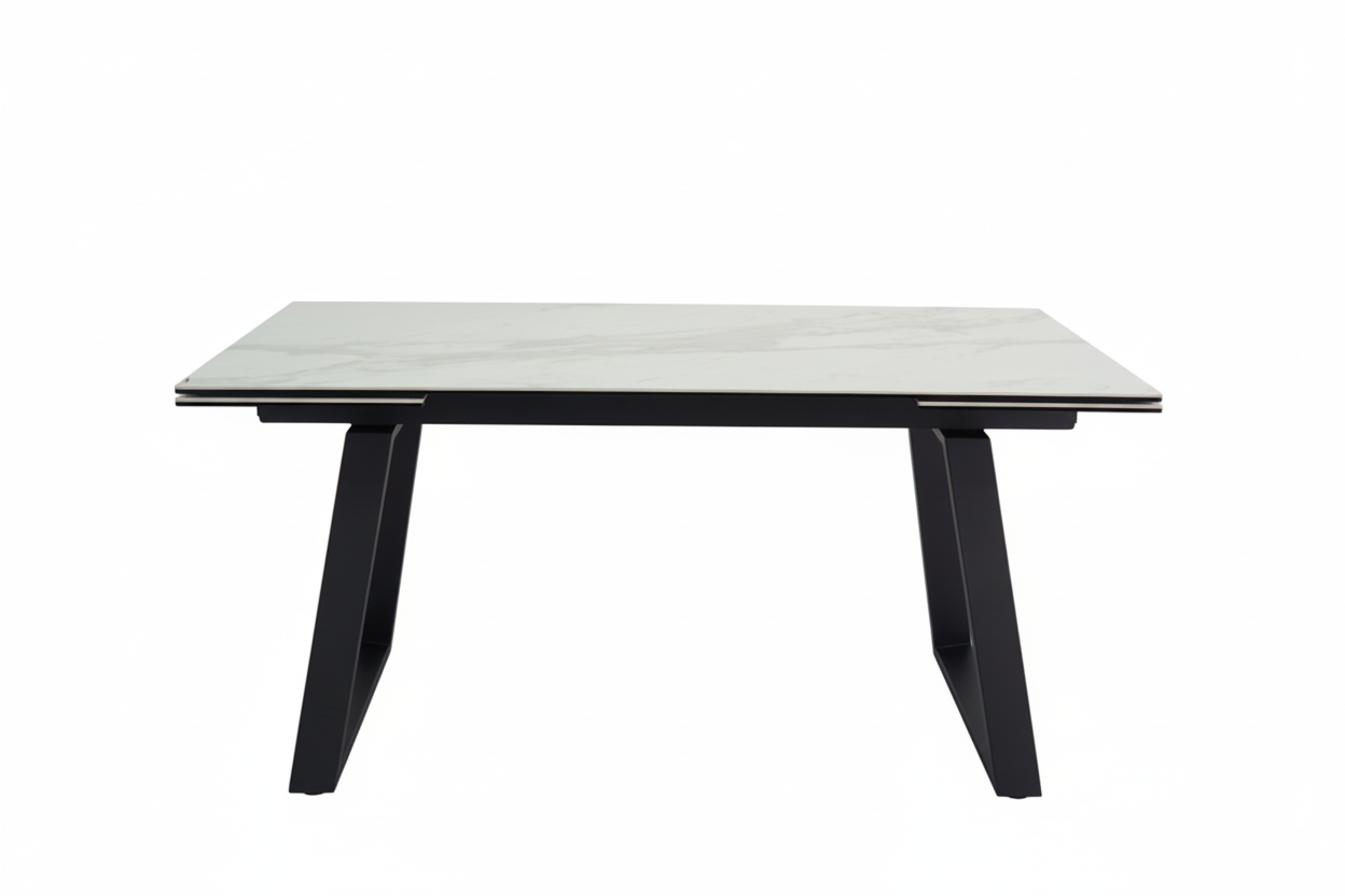 Dante Extending Table	White Ceramic