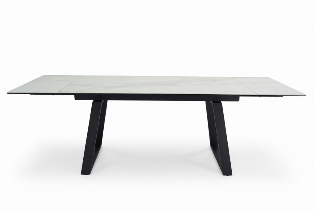 Dante Extending Table	White Ceramic