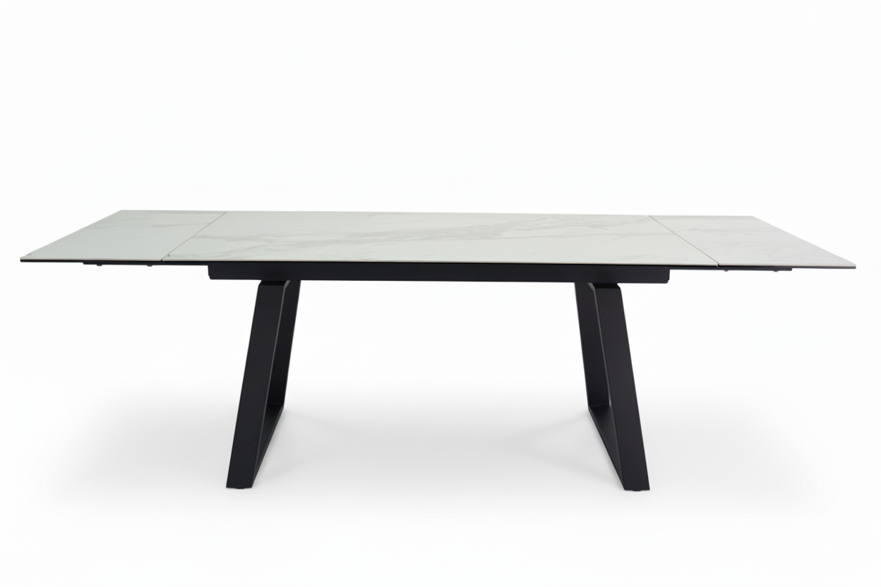 Dante Extending Table	White Ceramic