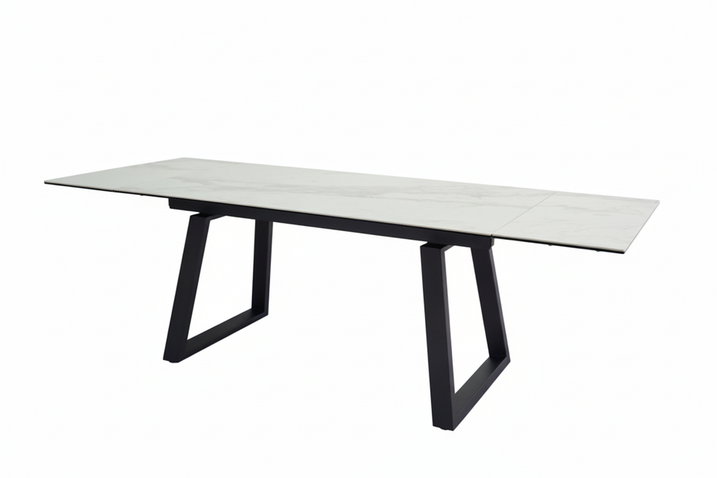 Dante Extending Table	White Ceramic