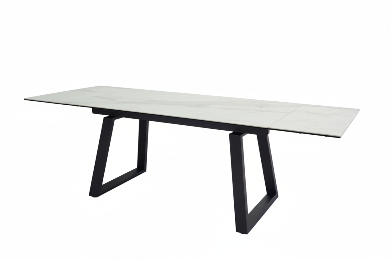 Dante Extending Table	White Ceramic