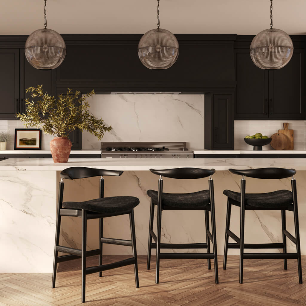 Shay Stone Winged Dining Chair Without Arms