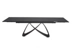 Serpenti Extending Dining Table Black & Sunset Gold Vein Ceramic