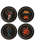 C.1876 Marine Animals in Round Frames - Black
