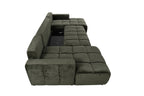 Shanghai Luxury Green U Shape Corner Sofabed