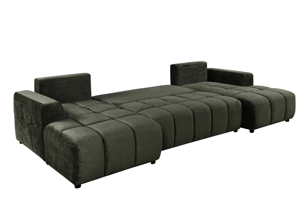 Shanghai Luxury Green U Shape Corner Sofabed