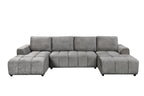 Shanghai Luxury Grey U Shape Corner Sofabed