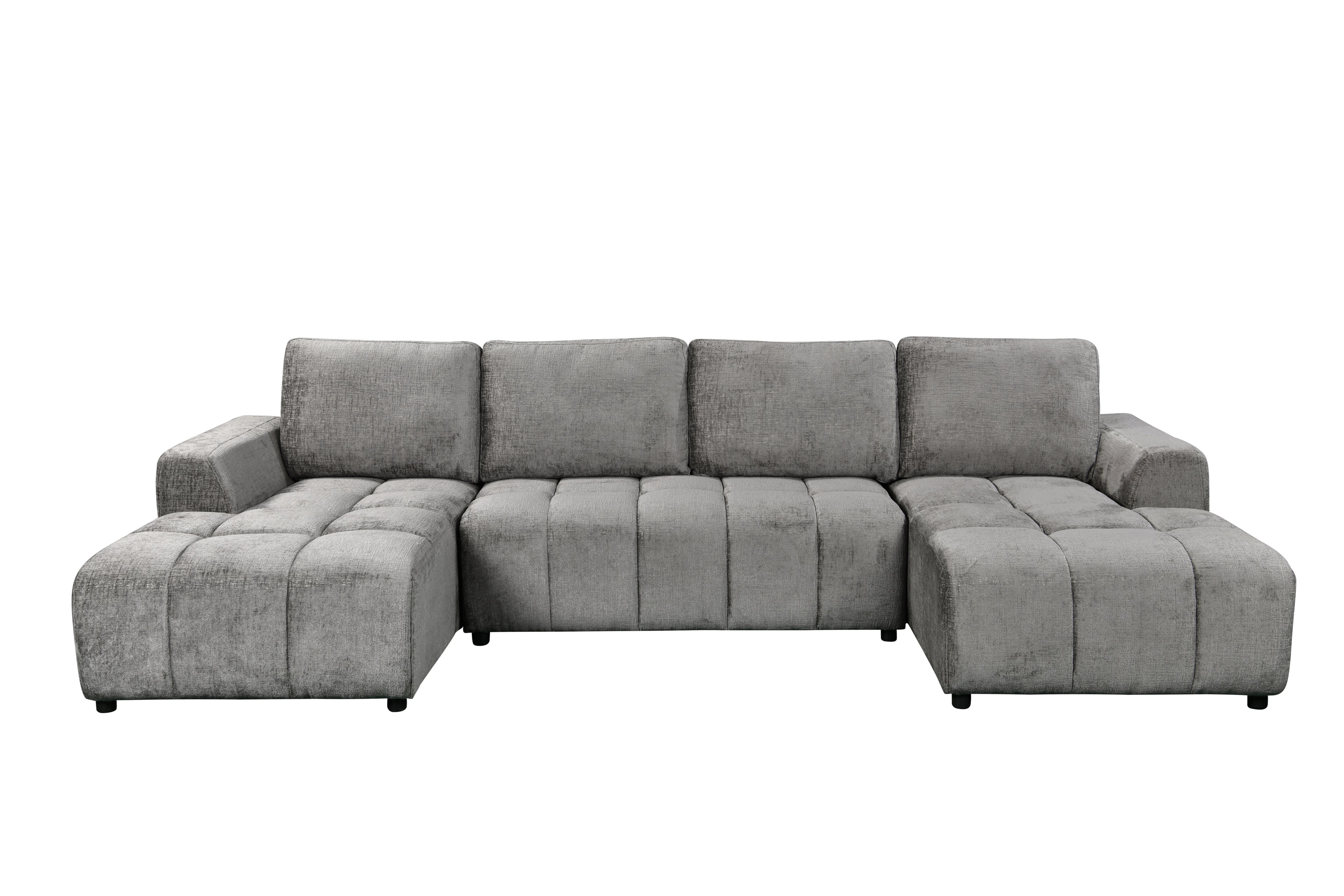 Shanghai Luxury Grey U Shape Corner Sofabed