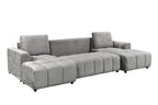 Shanghai Luxury Grey U Shape Corner Sofabed