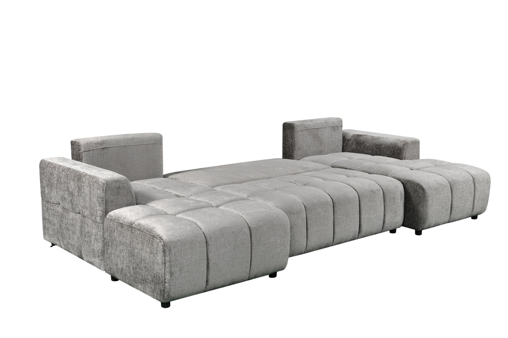 Shanghai Luxury Grey U Shape Corner Sofabed