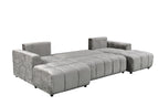 Shanghai Luxury Grey U Shape Corner Sofabed