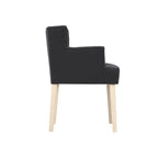 SHAY ANTHRACITE WINGED CHAIR WITH ARMS