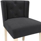 SHAY ANTHRACITE WINGED DINING CHAIR WITHOUT ARMS