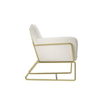 CHARLES ARMCHAIR CREAM VELVET / BRUSHED GOLD