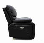 Orla Electric Recliner Sofa Black Armchair Leathair