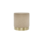 LARA POUFFE BEIGE VELVET / BRUSHED GOLD SMALL