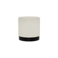 LARA POUFFE IVORY BOUCLE / MATTE BLACK SMALL