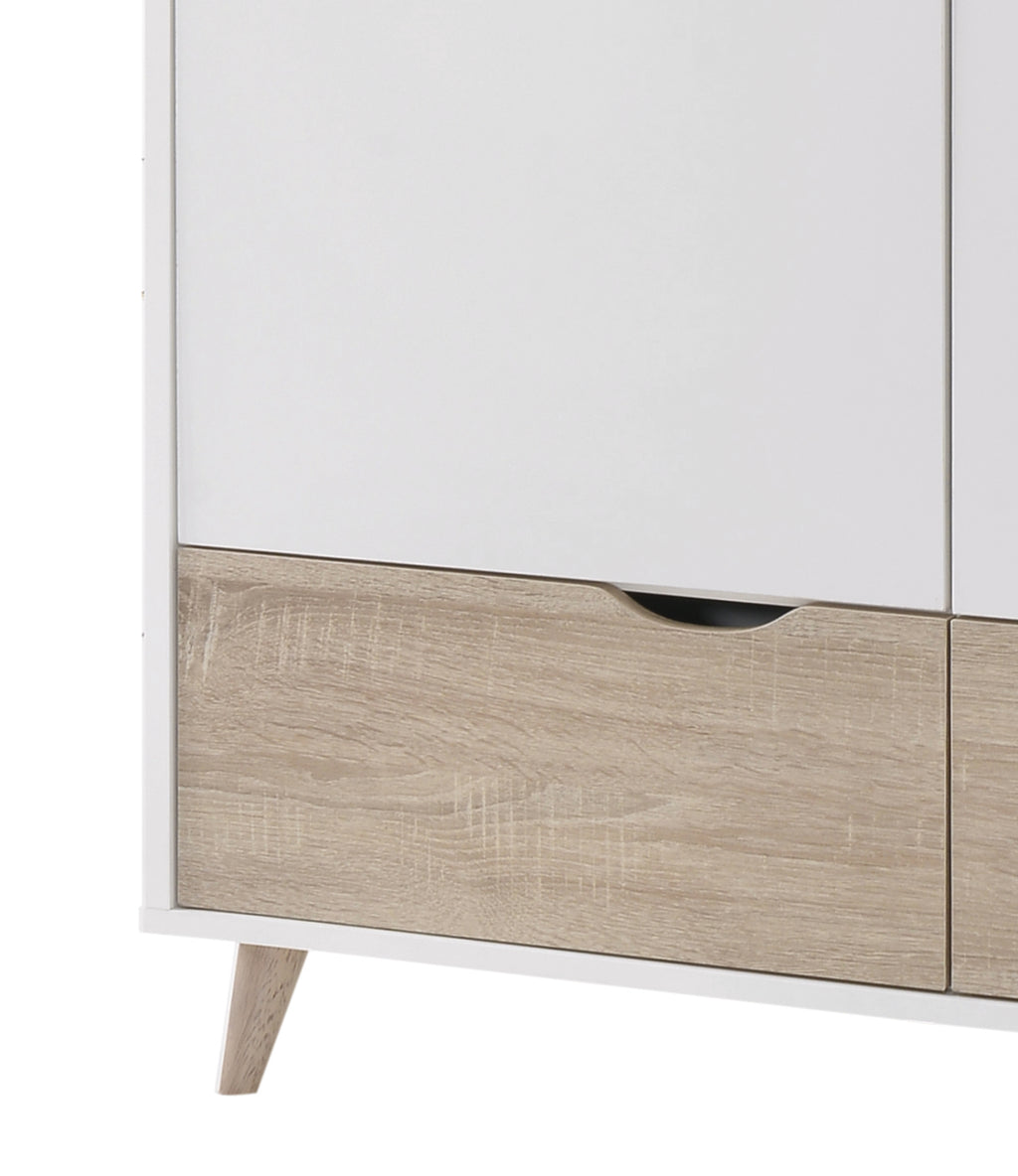 Stockholm 2 Door Wardrobe White-Oak