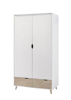 Stockholm 2 Door Wardrobe White-Oak
