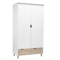 Stockholm 2 Door Wardrobe White-Oak