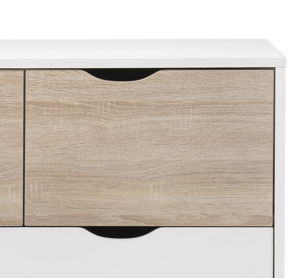 Stockholm 4 Drawer Chest White-Oak