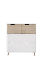 Stockholm 4 Drawer Chest White-Oak
