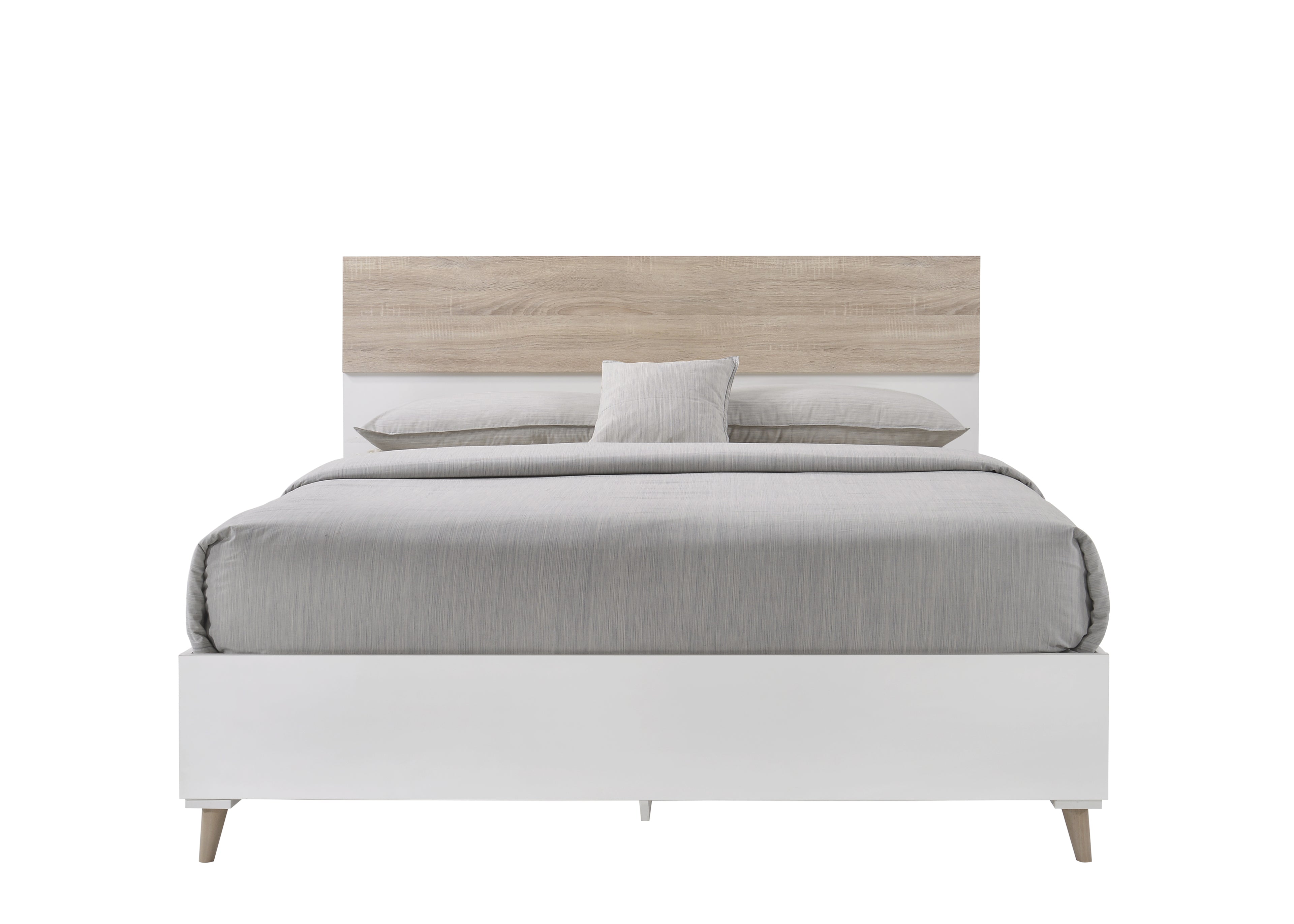 Stockholm 4.6 Double Bed White-Oak