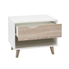 STOCKHOLM CHEVRON 1 DRAWER BEDSIDE CABINET