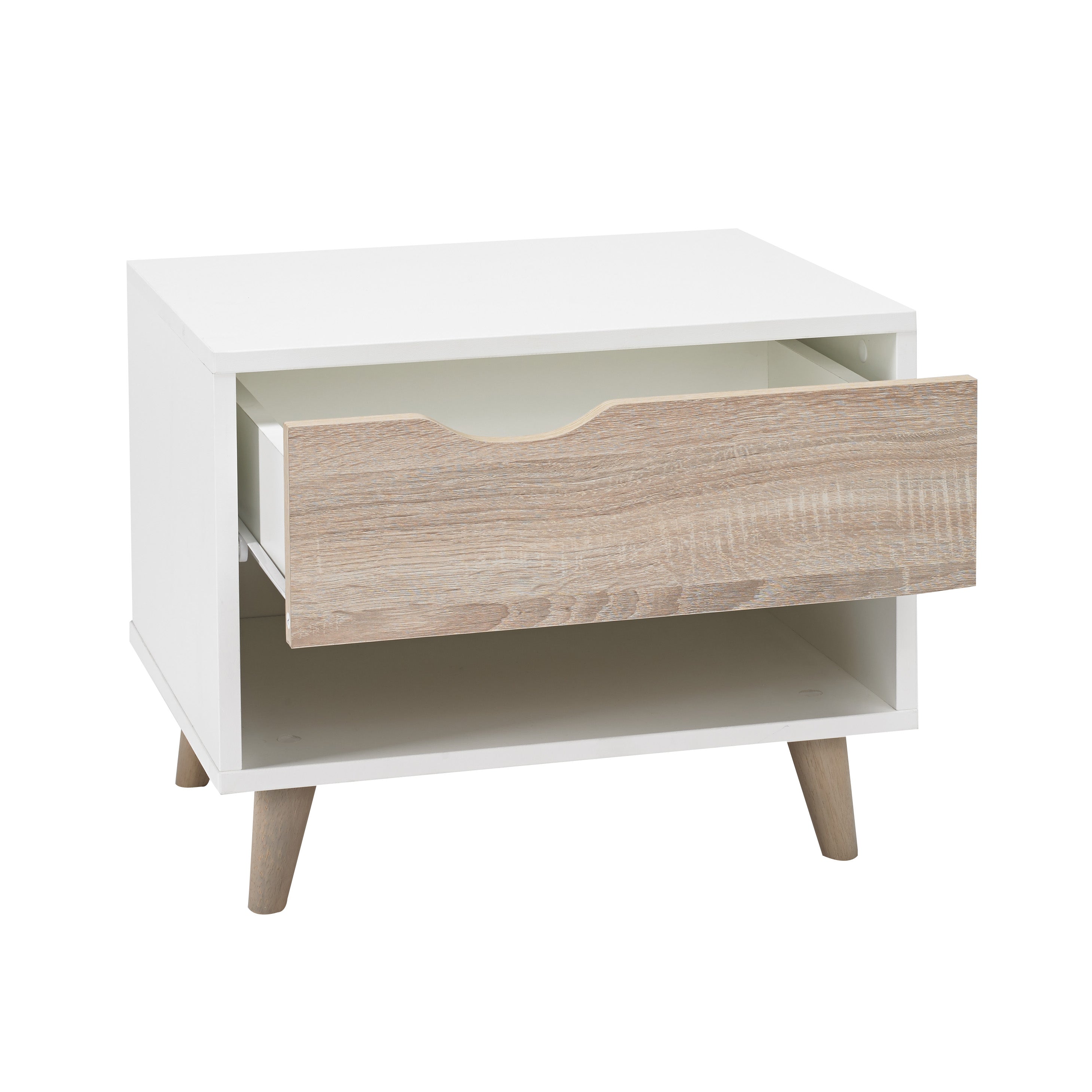 STOCKHOLM CHEVRON 1 DRAWER BEDSIDE CABINET
