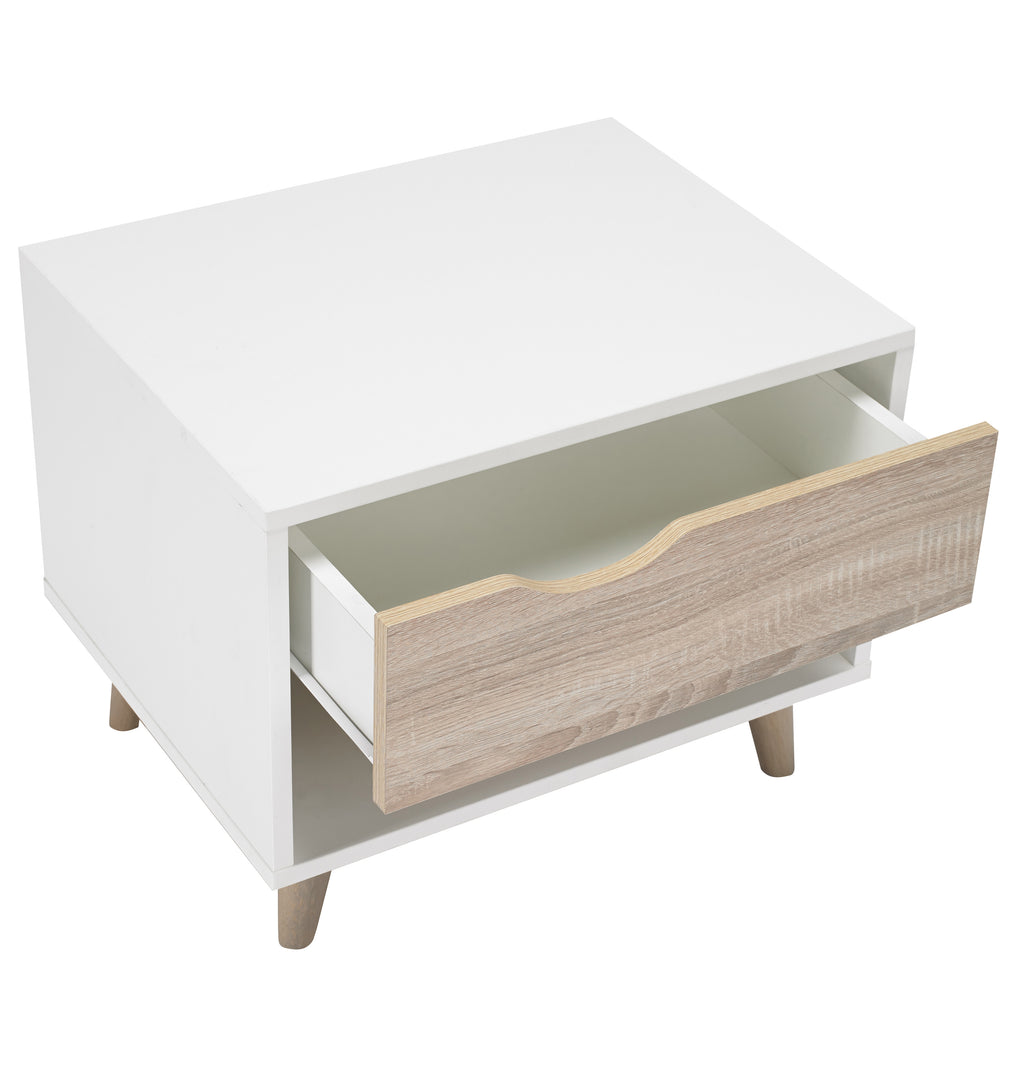 STOCKHOLM CHEVRON 1 DRAWER BEDSIDE CABINET
